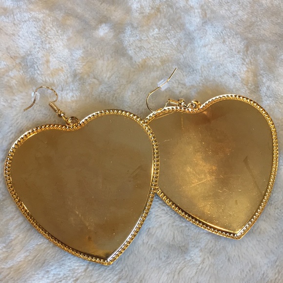 Crocheted Autumn Heart Fashion Earrings Boho Gold Alloy NWT 2.25” lightweight - Picture 16 of 16